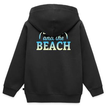 Beauty and the beach - Kinder Premium Organic Zip Hoodie - Schwarz - Hinten - AI Model Kid Male (0cm)