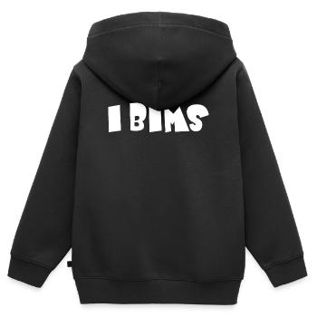 I Bims – Lustiges Slang Motiv - Kinder Premium Organic Zip Hoodie - Schwarz - Hinten - AI Model Kid Male (0cm)