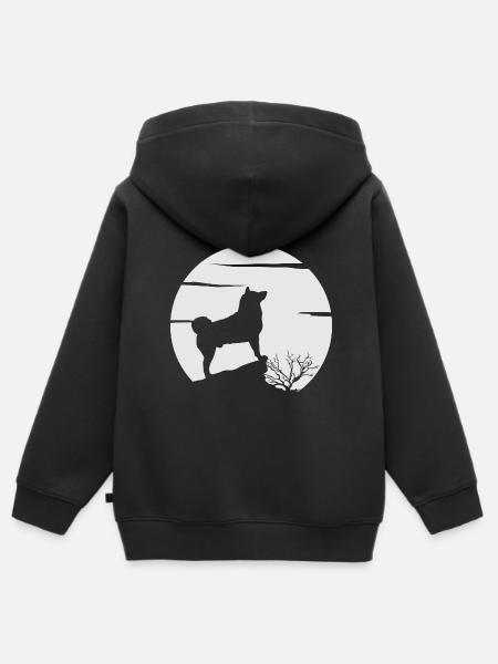 Akita - Kinder Premium Organic Zip Hoodie - Schwarz