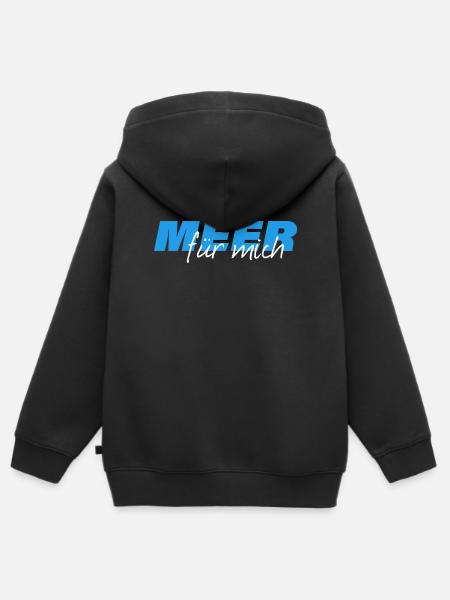 MEER FÜR MICH - Kinder Premium Organic Zip Hoodie - Schwarz