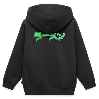 Dripping Ramen - Kids Premium Organic Zip-up Hoodie - black - Back - AI Model Kid Male (0cm)