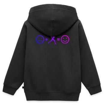 Geschenkidee für eine Running mit Running - Kinder Premium Organic Zip Hoodie - Schwarz - Hinten - AI Model Kid Male (0cm)