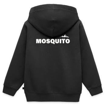 MOUSTIQUE - Sweat Premium à capuche zippé enfant bio - noir - Dos - AI Model Kid Male (0cm)
