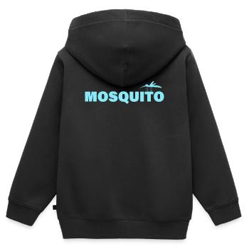 MOUSTIQUE - Sweat Premium à capuche zippé enfant bio - noir - Dos - AI Model Kid Male (0cm)