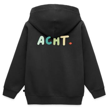 8. Geburtstag Acht Geschenk - Kinder Premium Organic Zip Hoodie - Schwarz - Hinten - AI Model Kid Male (0cm)
