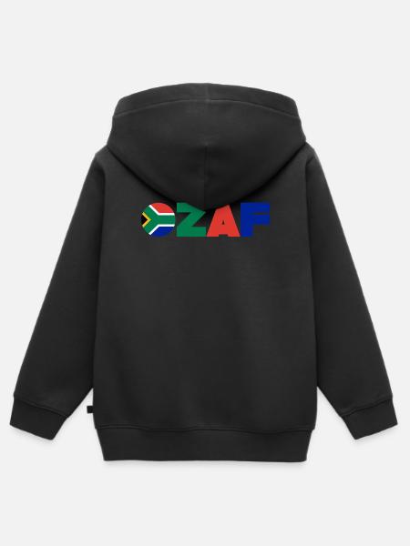 Afrique du Sud - Sweat Premium à capuche zippé enfant bio - noir