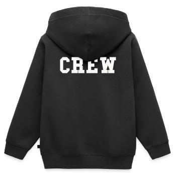 équipage - Sweat Premium à capuche zippé enfant bio - noir - Dos - AI Model Kid Male (0cm)