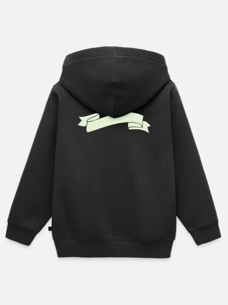 banderole_symbol - Kinder Premium Organic Zip Hoodie - Schwarz