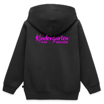 Kindergarten Graduate - School Enrollment - Kita - Kids Premium Organic Zip-up Hoodie - black - Back - AI Model Kid Male (0cm)