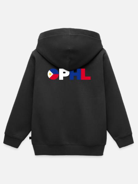Philippines - Sweat Premium à capuche zippé enfant bio - noir