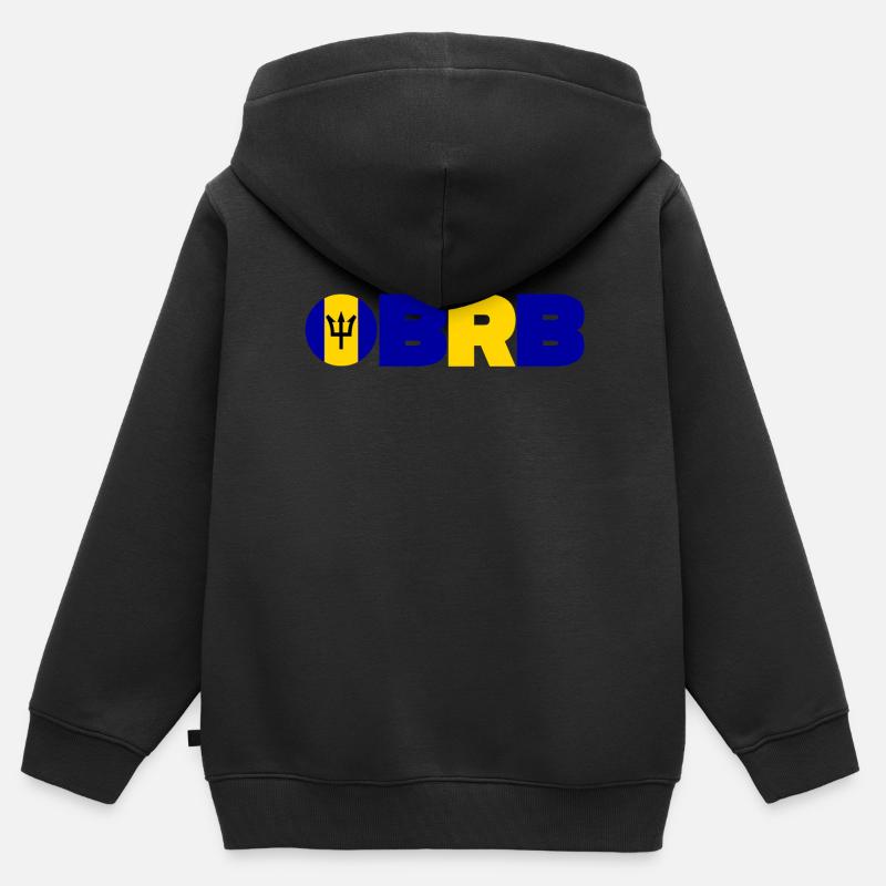 Barbade - Sweat Premium à capuche zippé enfant bio - noir