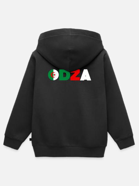 Algérie - Sweat Premium à capuche zippé enfant bio - noir