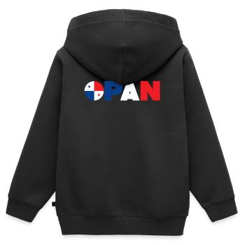 Panama - Sweat Premium à capuche zippé enfant bio - noir - Dos - AI Model Kid Male (0cm)
