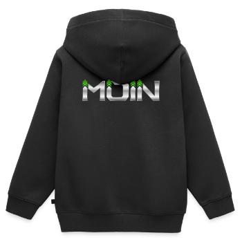 Hello - Kids Premium Organic Zip-up Hoodie - black - Back - AI Model Kid Male (0cm)