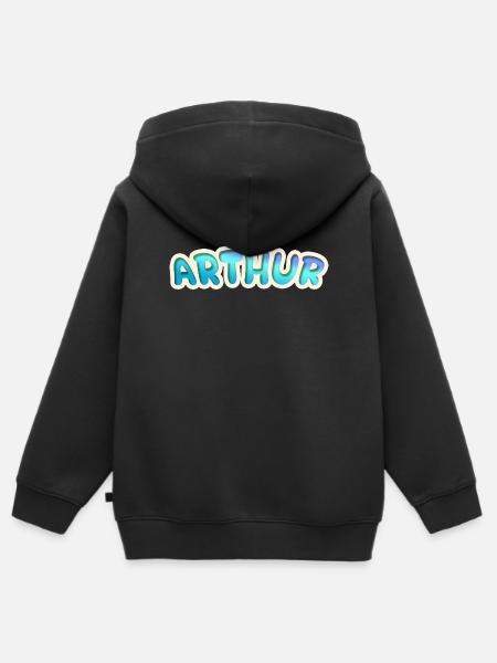 Beruf Arthur - Kinder Premium Organic Zip Hoodie - Schwarz