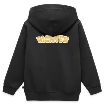 Job Richter - Kinder Premium Organic Zip Hoodie - Schwarz - Hinten - AI Model Kid Male (0cm)