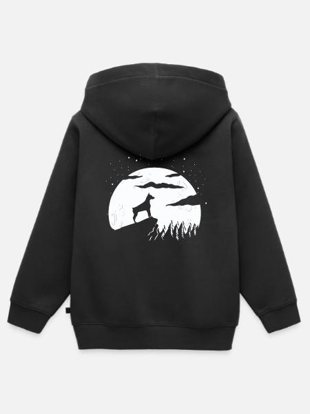 Dobermann - Kinder Premium Organic Zip Hoodie - Schwarz