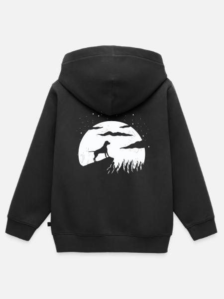 Dogo Argentino - Kinder Premium Organic Zip Hoodie - Schwarz