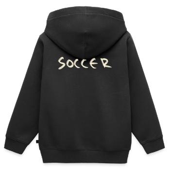 Soccer - Kinder Premium Organic Zip Hoodie - Schwarz - Hinten - AI Model Kid Male (0cm)