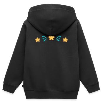 Éclats d'Étoiles Aqua - Sweat Premium à capuche zippé enfant bio - noir - Dos - AI Model Kid Male (0cm)