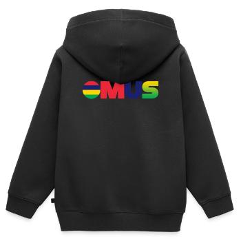 Maurice - Sweat Premium à capuche zippé enfant bio - noir - Dos - AI Model Kid Male (0cm)