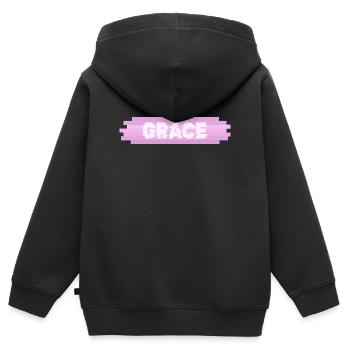 Gift for Grace - Kids Premium Organic Zip-up Hoodie - black - Back - AI Model Kid Male (0cm)
