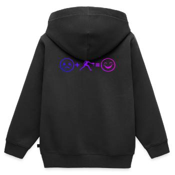 Pickleball Geschenkidee für Pickleballspieler Fans - Kinder Premium Organic Zip Hoodie - Schwarz - Hinten - AI Model Kid Male (0cm)