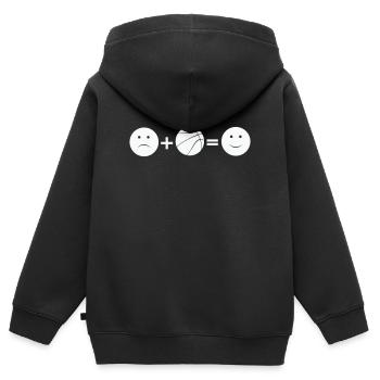 Basketball Love - Kinder Premium Organic Zip Hoodie - Schwarz - Hinten - AI Model Kid Male (0cm)