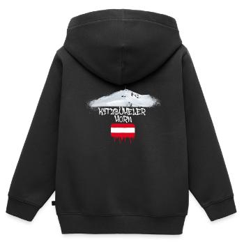 Kitzbüheler Horn,berg,berge,österreicht,skigebiet - Kinder Premium Organic Zip Hoodie - Schwarz - Hinten - AI Model Kid Male (0cm)