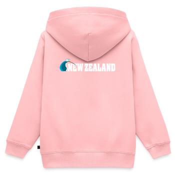 Kiwi-Vogel-Karikatur Neuseeland - Kinder Premium Organic Zip Hoodie - Rosa - Hinten - AI Model Kid Female (0cm)
