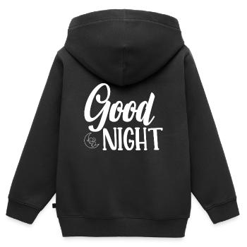 Gute Nacht - Kinder Premium Organic Zip Hoodie - Schwarz - Hinten - AI Model Kid Male (0cm)
