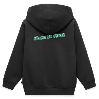 South of South Green Typografie - Kinder Premium Organic Zip Hoodie - Schwarz - Hinten - AI Model Kid Male (0cm)