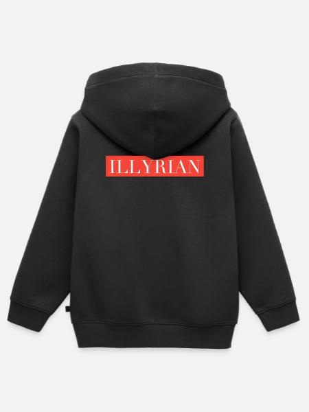 Illyrian - Sweat Premium à capuche zippé enfant bio - noir
