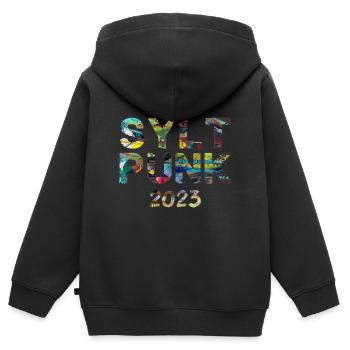 Sylt Punk,Punk,Punks,Sylt,Graffiti - Kids Premium Organic Zip-up Hoodie - black - Back - AI Model Kid Male (0cm)