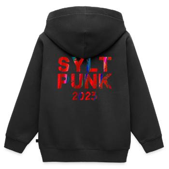 Sylt Punk,Punk,Punks,Sylt,Graffiti - Kids Premium Organic Zip-up Hoodie - black - Back - AI Model Kid Male (0cm)