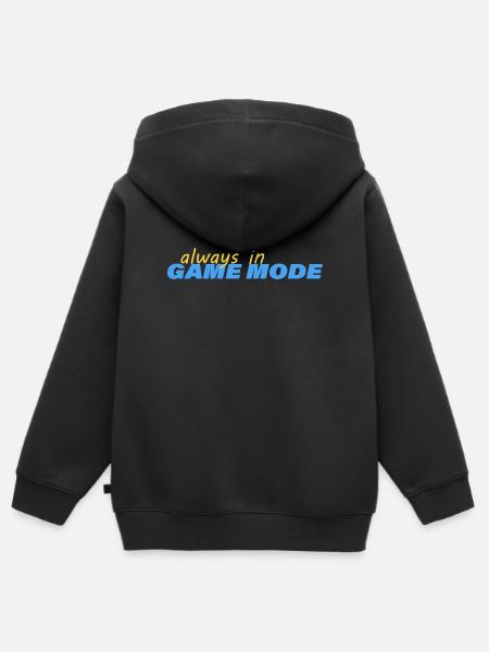 ALWAYS IN GAME MODE - Kinder Premium Organic Zip Hoodie - Schwarz