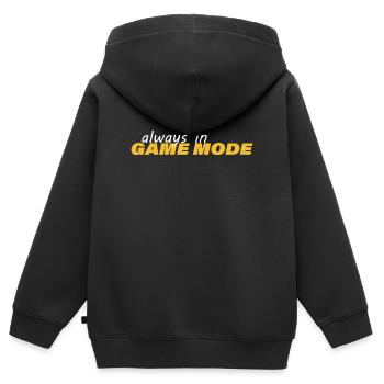 TOUJOURS EN MODE JEU - Sweat Premium à capuche zippé enfant bio - noir - Dos - AI Model Kid Male (0cm)