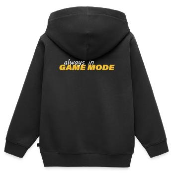 TOUJOURS EN MODE JEU - Sweat Premium à capuche zippé enfant bio - noir - Dos - AI Model Kid Male (0cm)
