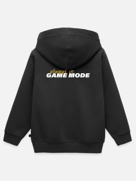ALWAYS IN GAME MODE - Kinder Premium Organic Zip Hoodie - Schwarz
