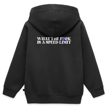 Auto - Kinder Premium Organic Zip Hoodie - Schwarz - Hinten - AI Model Kid Male (0cm)