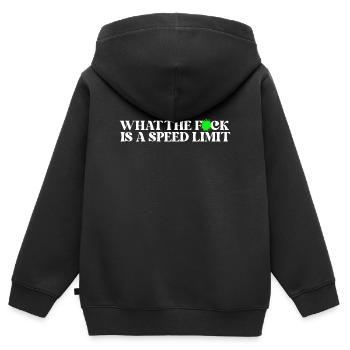 Auto - Kinder Premium Organic Zip Hoodie - Schwarz - Hinten - AI Model Kid Male (0cm)