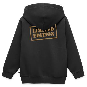Limited Edition - Sweat Premium à capuche zippé enfant bio - noir - Dos - AI Model Kid Male (0cm)