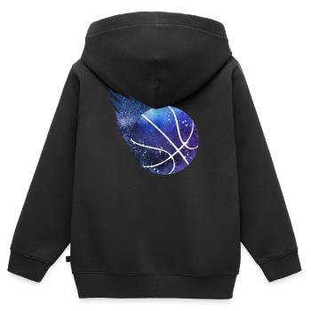 Basketball Space Motiv Für Damen Herren Kinder - Kinder Premium Organic Zip Hoodie - Schwarz - Hinten - AI Model Kid Male (0cm)