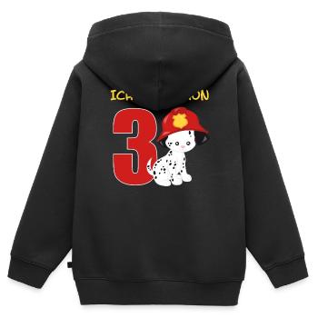 Geburtstag Geschenk Jungen Mädchen 3 Jahre hund - Kinder Premium Organic Zip Hoodie - Schwarz - Hinten - AI Model Kid Male (0cm)