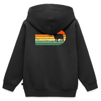 Sheep sheep - Kids Premium Organic Zip-up Hoodie - black - Back - AI Model Kid Male (0cm)