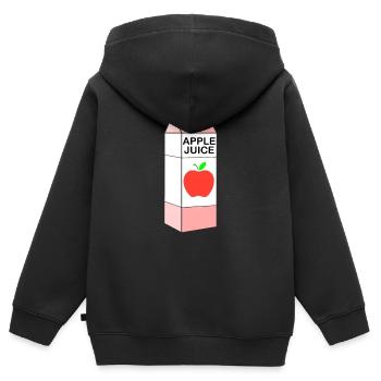 Apfelsaft Tetra Pack Box Äpfel Saft Gesund Vitamin - Kinder Premium Organic Zip Hoodie - Schwarz - Hinten - AI Model Kid Male (0cm)