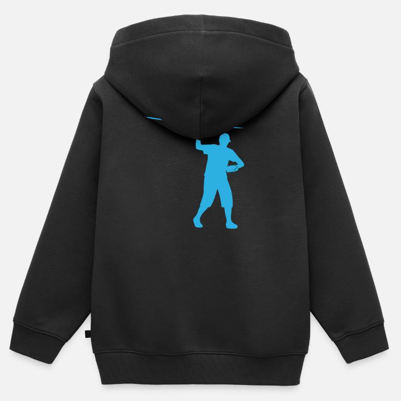 Modèle de vol modèle constructeur avion marin cadeau - Sweat Premium à capuche zippé enfant bio - noir