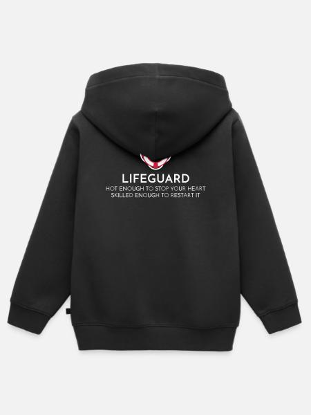 lifeguard - Sweat Premium à capuche zippé enfant bio - noir