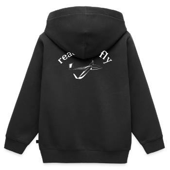 Flying Flying Glider Glider Sailing Fly - Kids Premium Organic Zip-up Hoodie - black - Back - AI Model Kid Male (0cm)