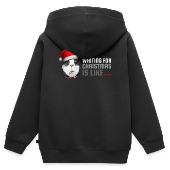 Waiting for Christmas - Kids Premium Organic Zip-up Hoodie - black - Back - AI Model Kid Male (0cm)